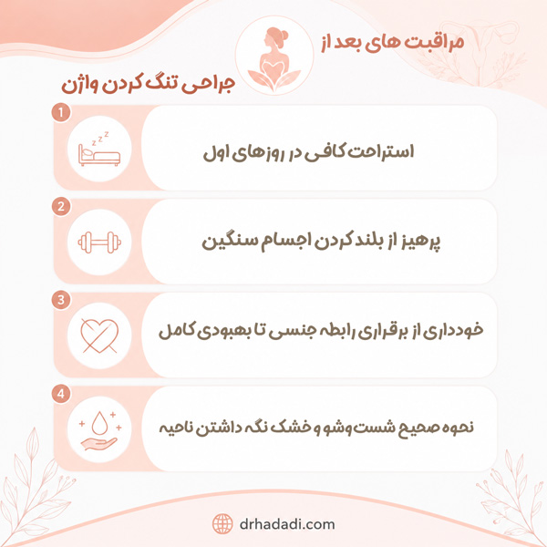 مراقبت های بعد از تنگ کردن واژن - دکتر نگین حدادی
